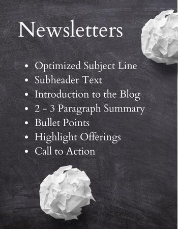 content creation package Newsletters